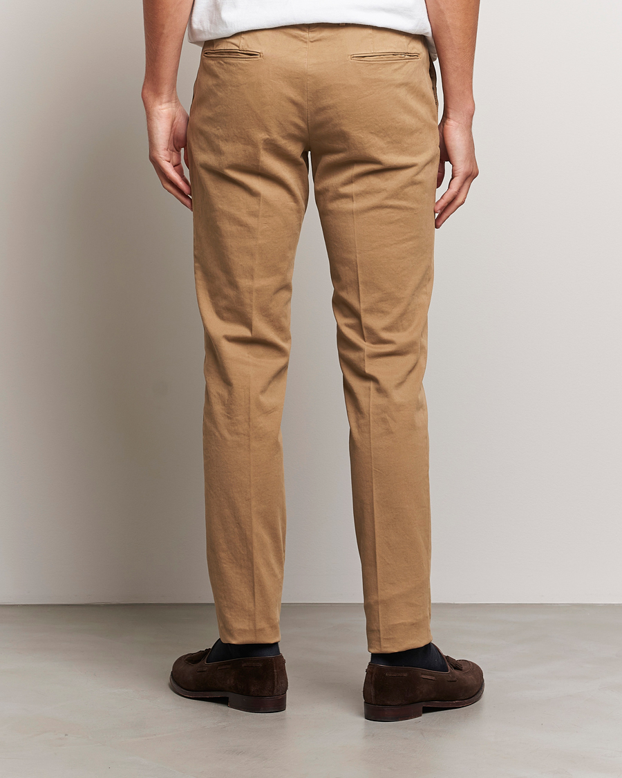 Heren | Broeken | Incotex | Slim Fit Cotton Stretch Chinos Beige