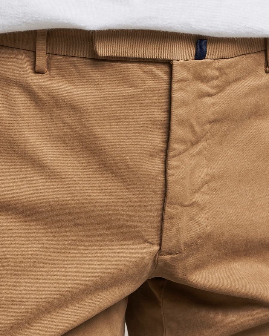 Heren | Broeken | Incotex | Slim Fit Cotton Stretch Chinos Beige
