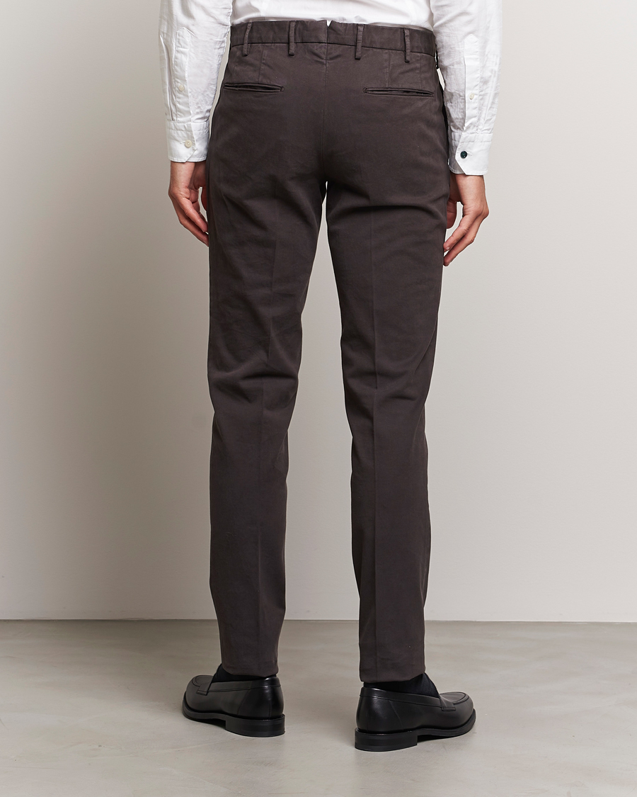 Heren | Broeken | Incotex | Slim Fit Cotton Stretch Chinos Dark Brown