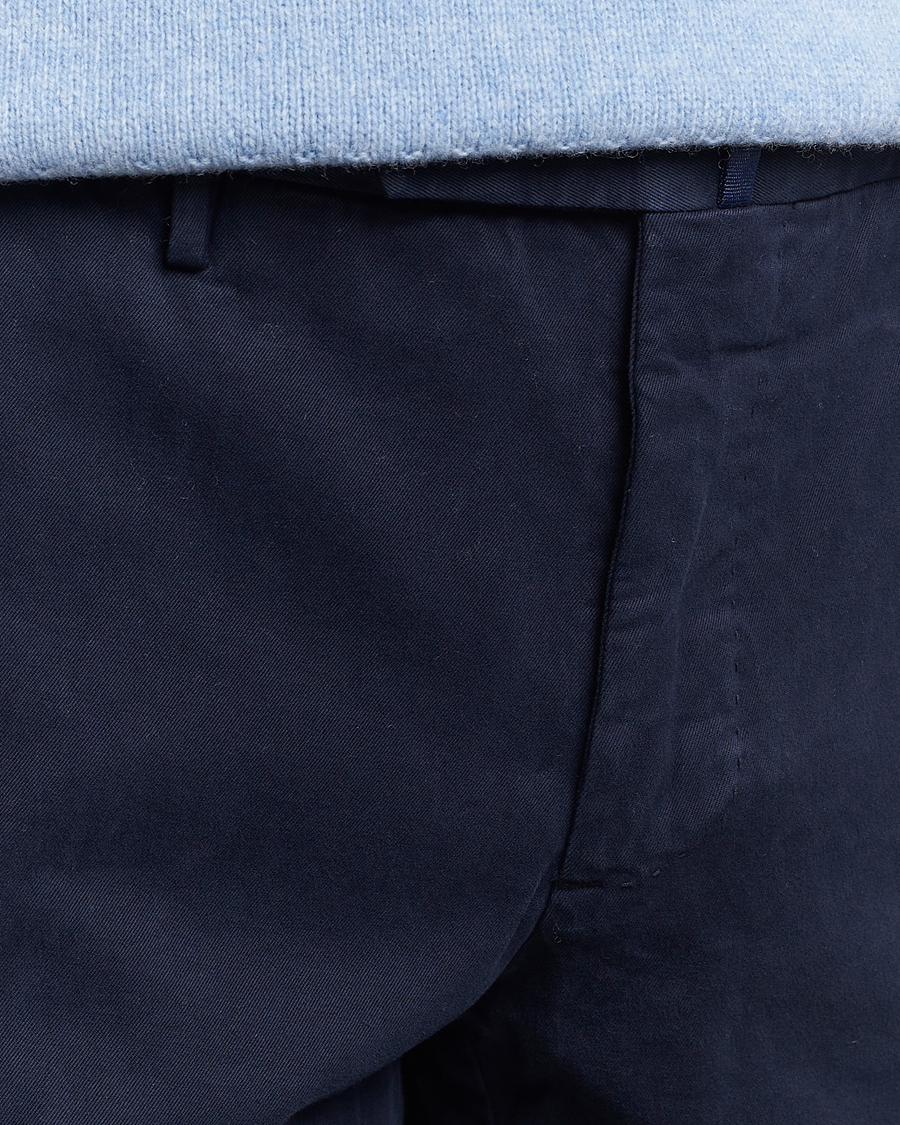 Heren | Broeken | Incotex | Slim Fit Cotton Stretch Chinos Navy
