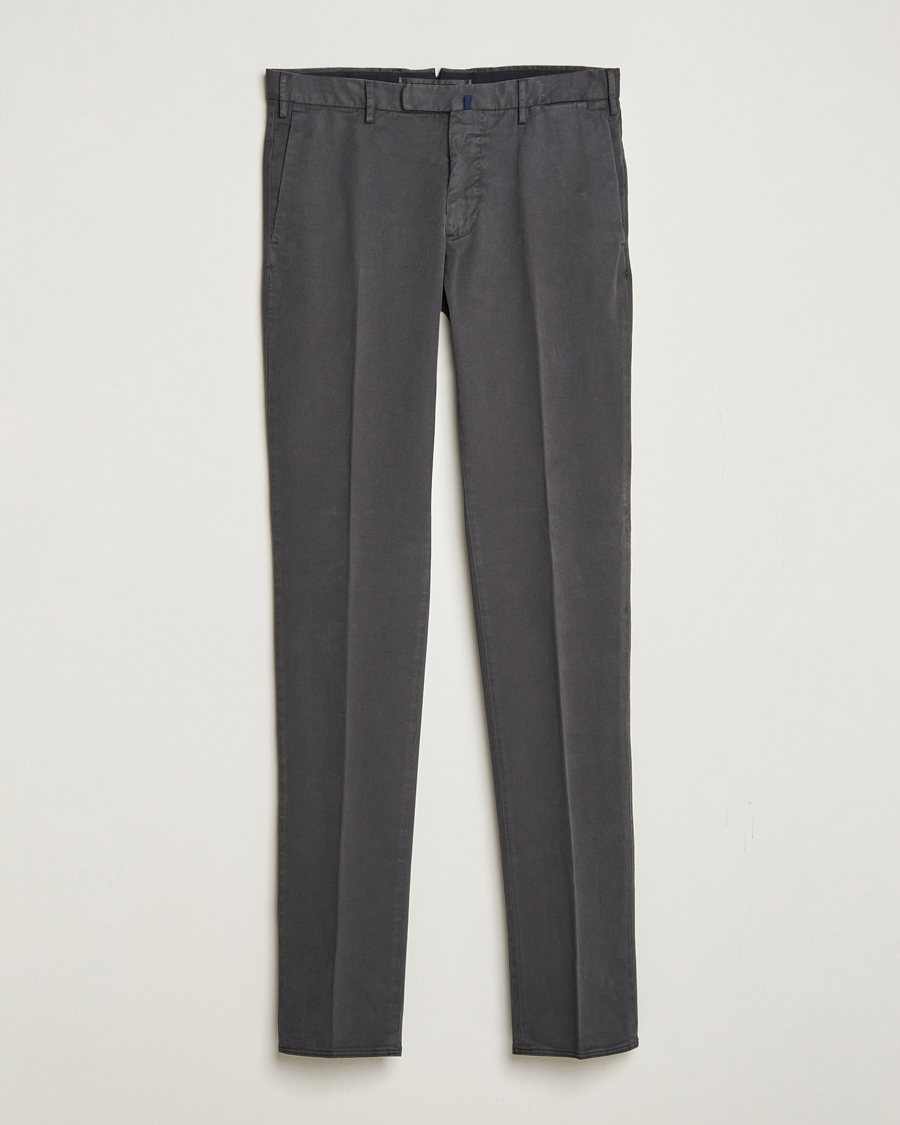 Heren | Broeken | Incotex | Slim Fit Cotton Stretch Chinos Dark Grey