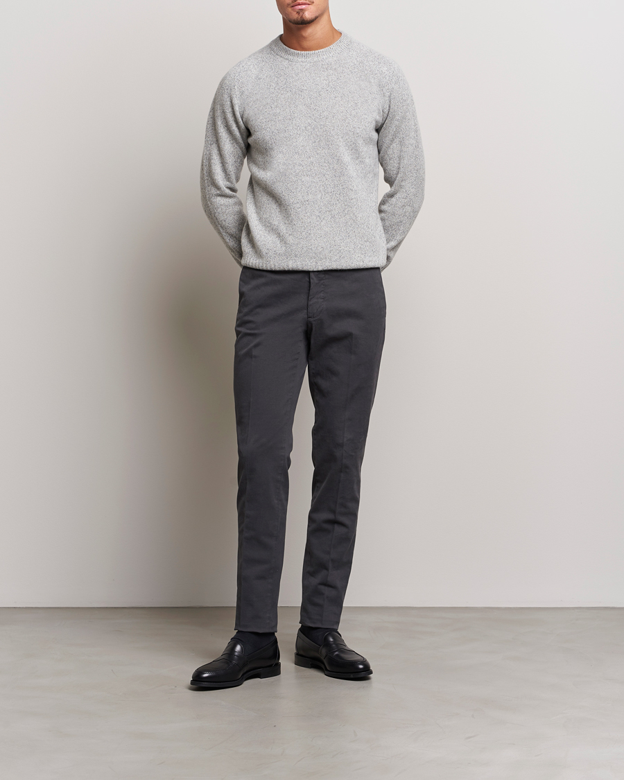 Heren | Broeken | Incotex | Slim Fit Cotton Stretch Chinos Dark Grey