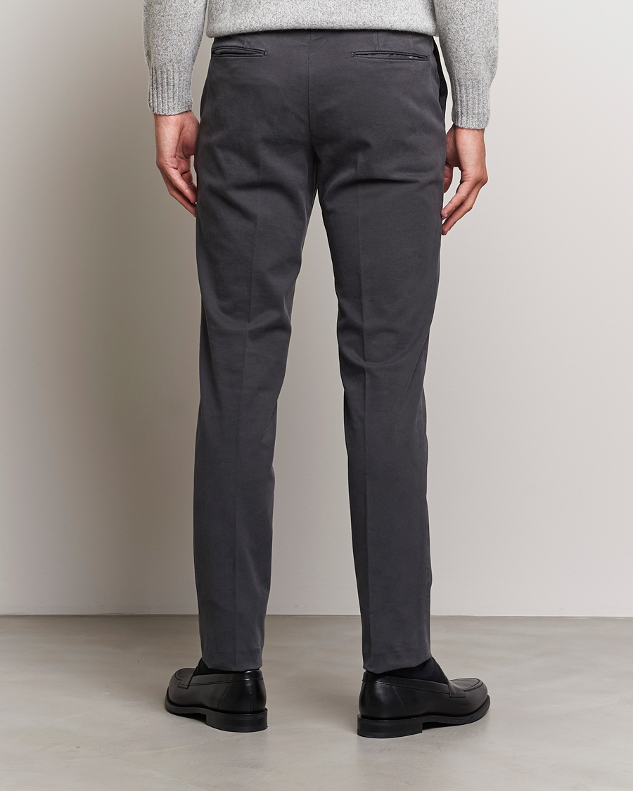 Heren | Broeken | Incotex | Slim Fit Cotton Stretch Chinos Dark Grey