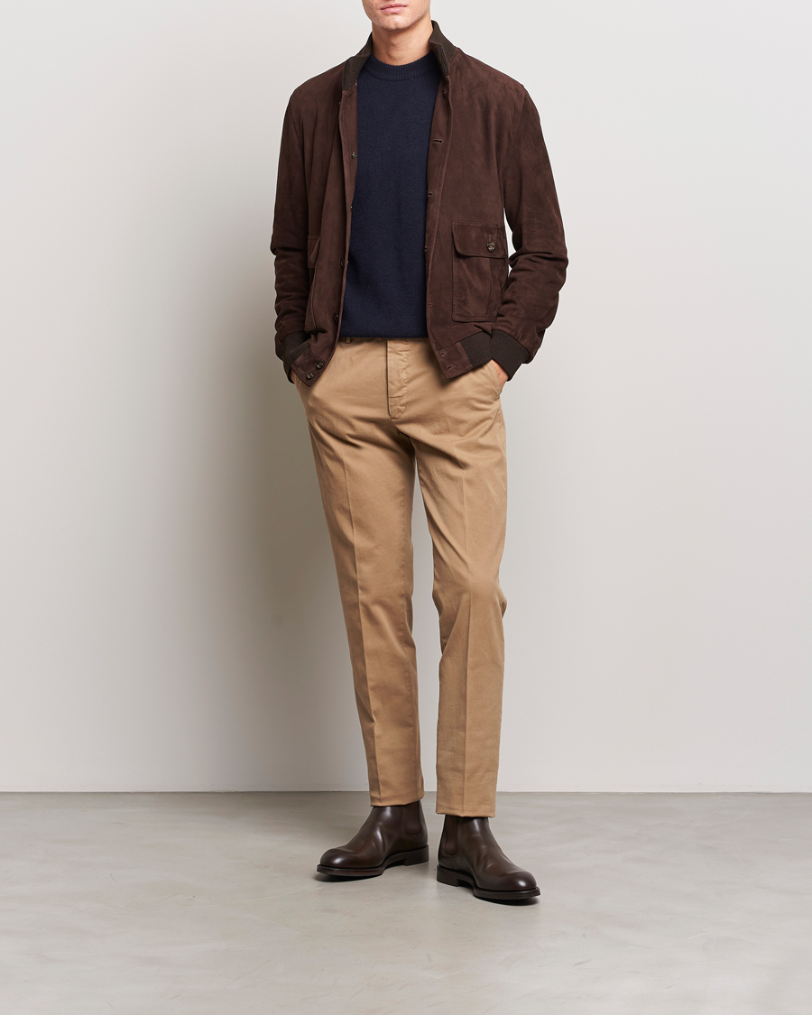 Heren | Broeken | Incotex | Regular Fit Cotton Chinos Beige