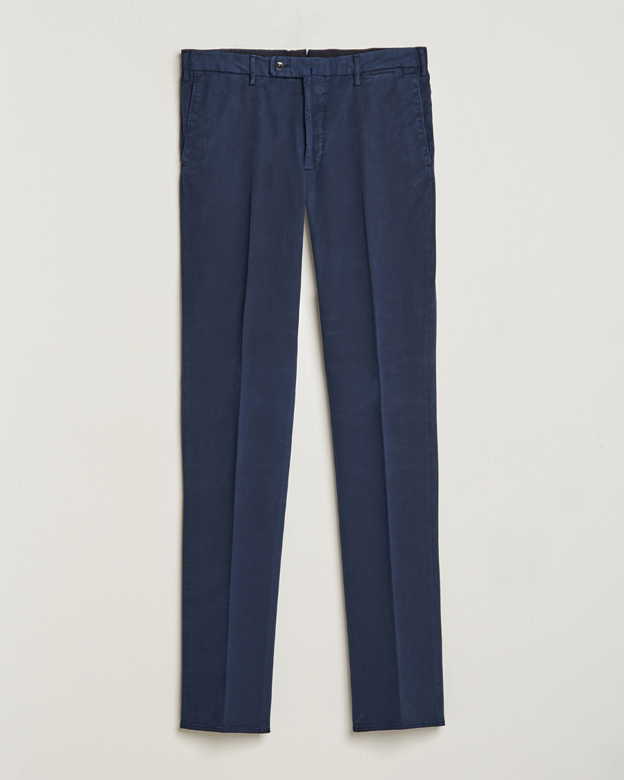 Heren | Broeken | Incotex | Regular Fit Cotton Chinos Navy