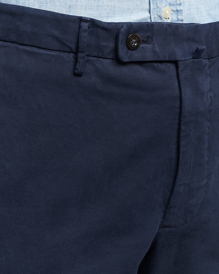 Heren | Broeken | Incotex | Regular Fit Cotton Chinos Navy