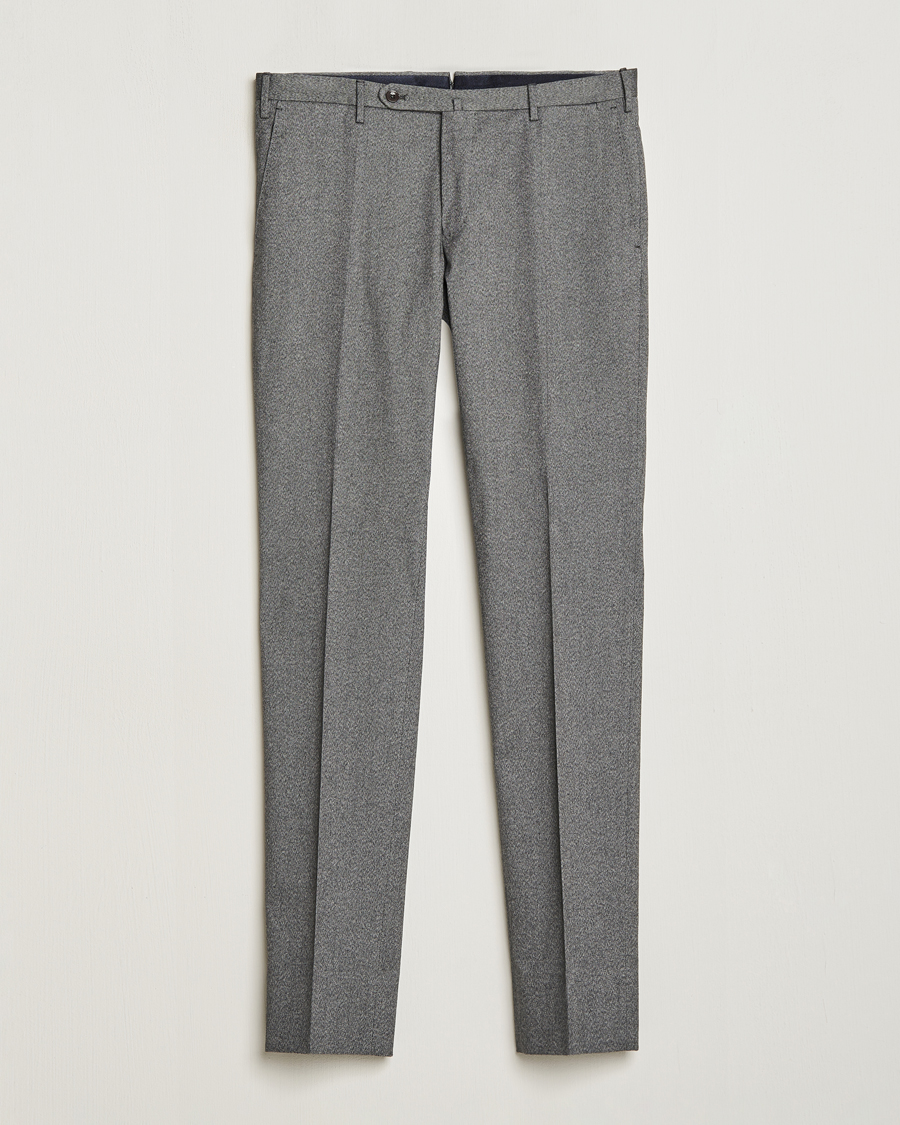 Heren | Broeken | Incotex | Slim Fit Cotton Trousers Grey Melange