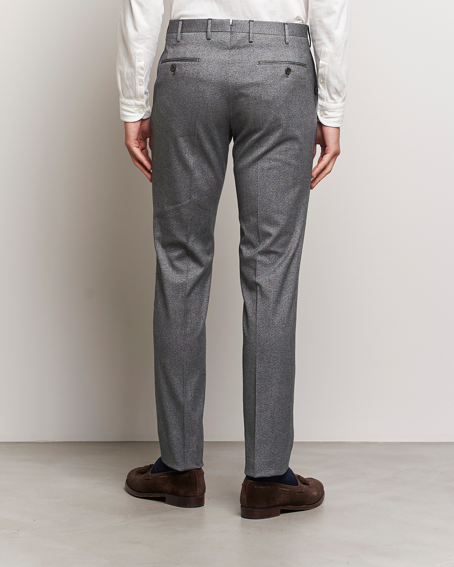 Heren | Broeken | Incotex | Slim Fit Cotton Trousers Grey Melange