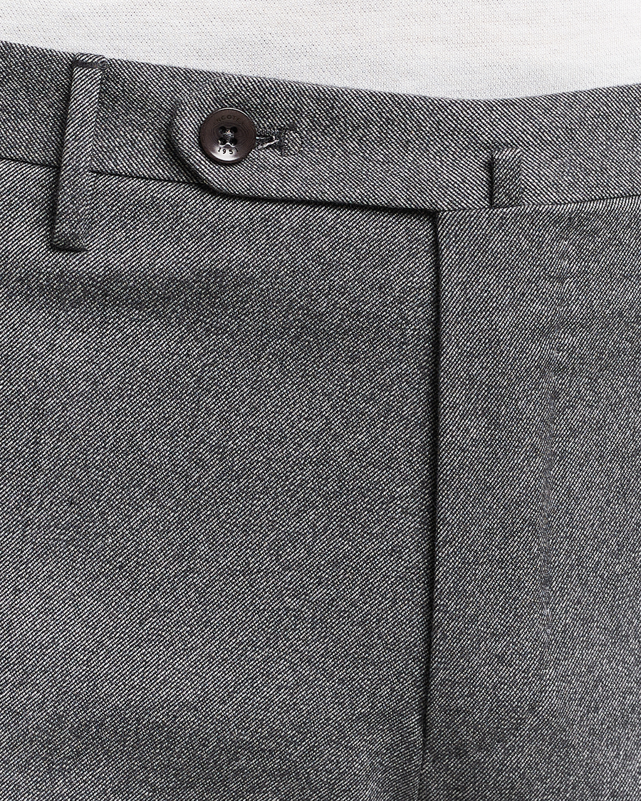 Heren | Broeken | Incotex | Slim Fit Cotton Trousers Grey Melange