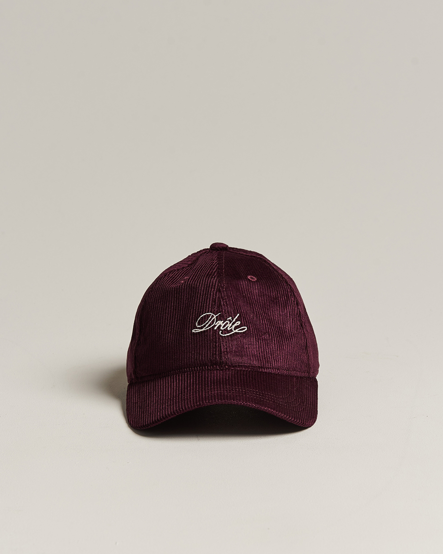 Heren | Drôle de Monsieur Signature Corduroy Cap Wine | Drôle de Monsieur | Signature Corduroy Cap Wine