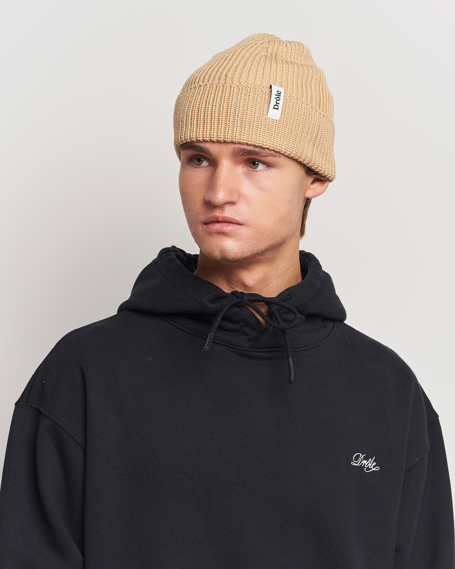 Heren |  | Drôle de Monsieur | Rib Wool Beanie Beige