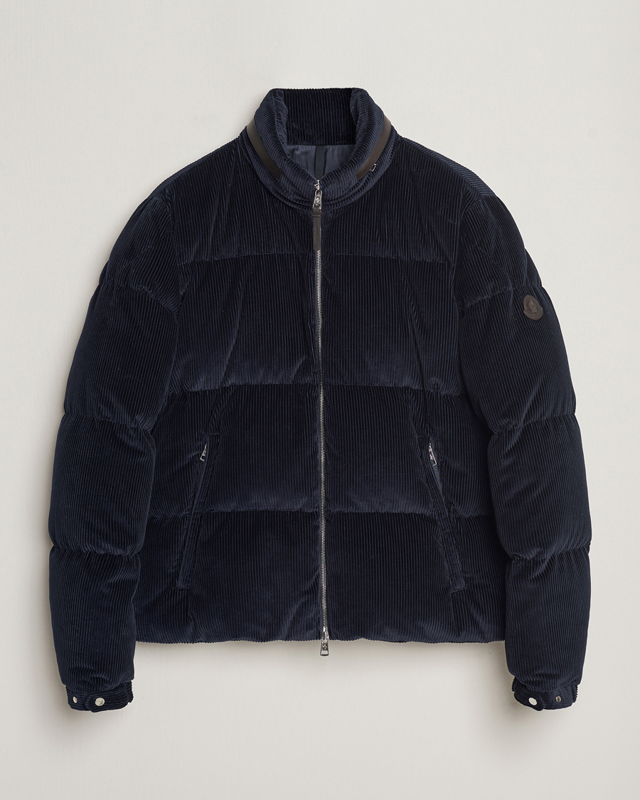 Heren | Jassen | Moncler | Besbre Corduroy Down Jacket Navy
