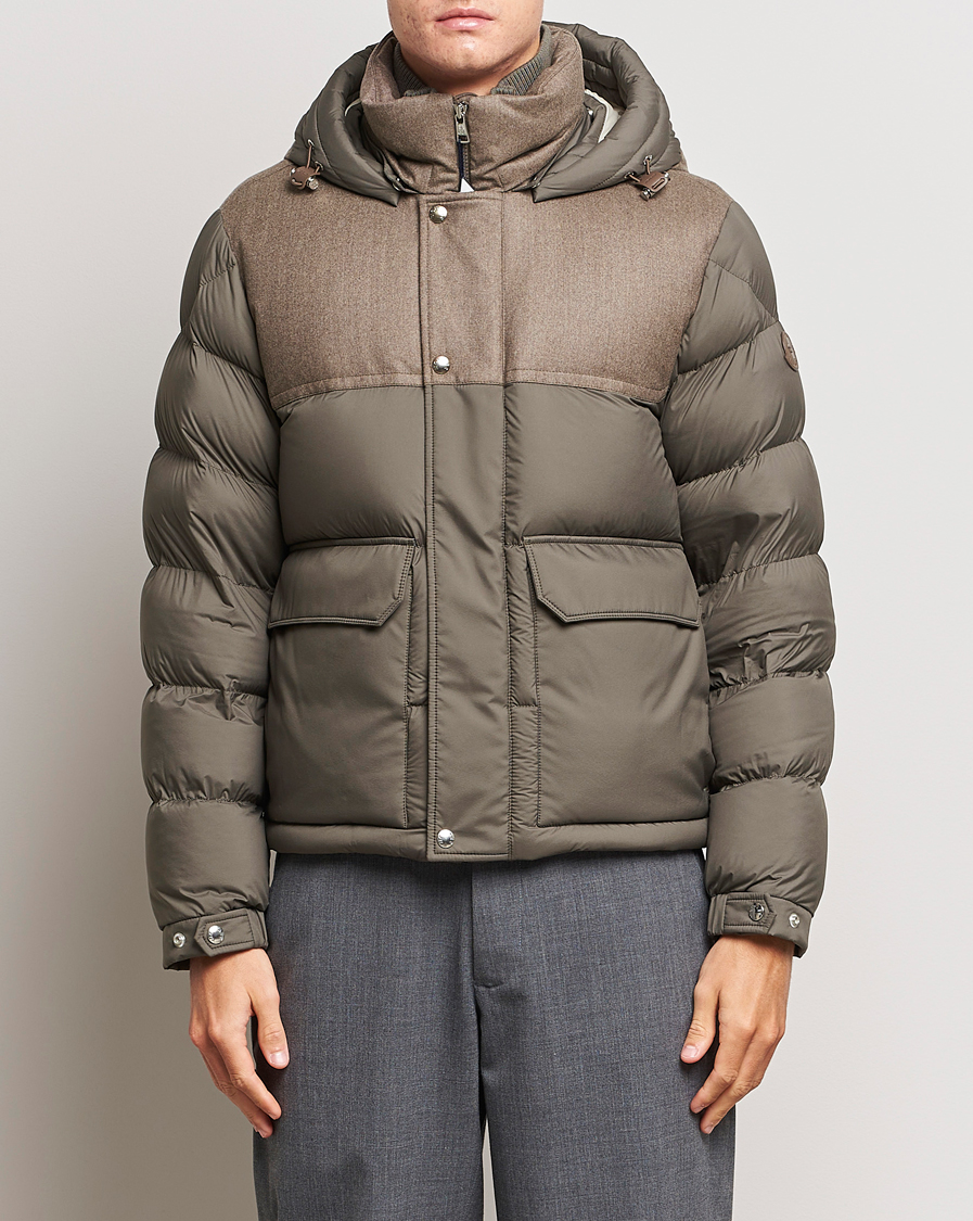 Heren | Hedendaagse jassen | Moncler | Mussala Short Down Parka Taupe