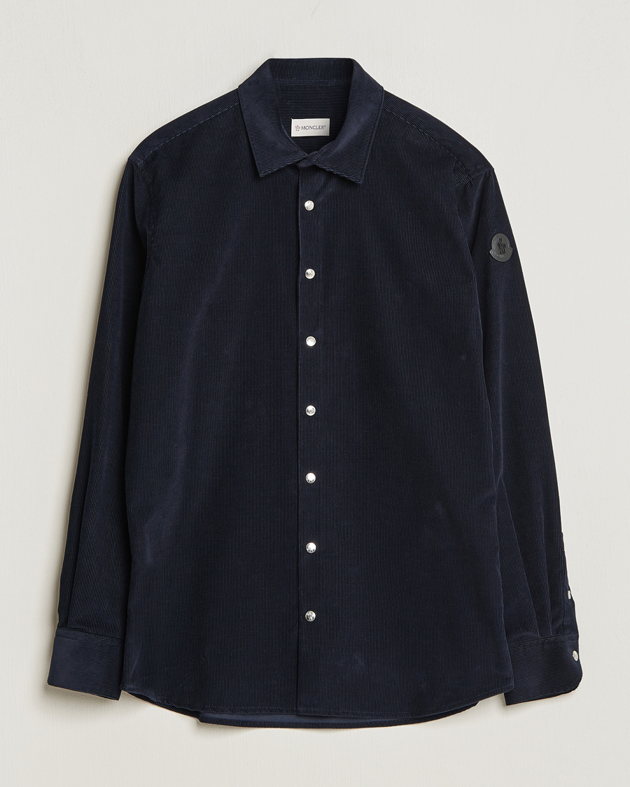 Heren | Overhemden | Moncler | Corduroy Casual Shirt Navy