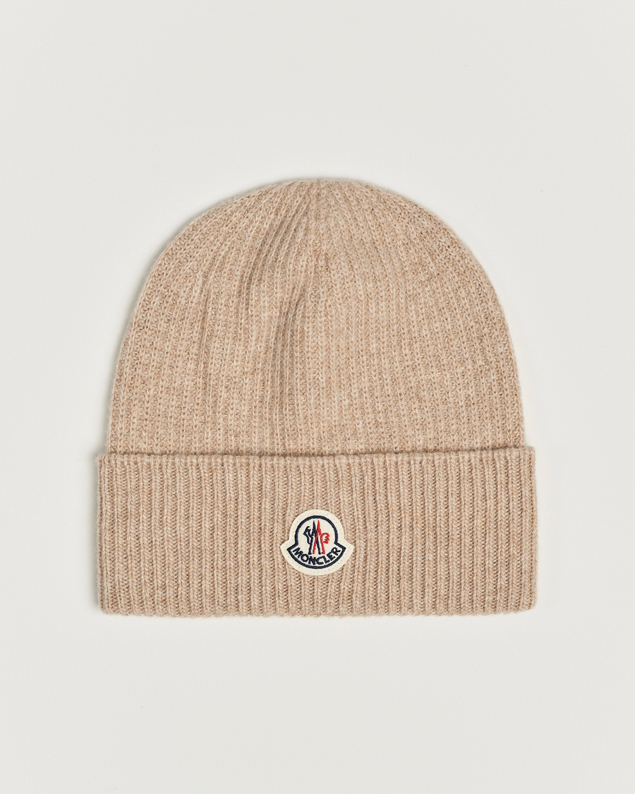 Heren | Moncler Cashmere Beanie Beige | Moncler | Cashmere Beanie Beige