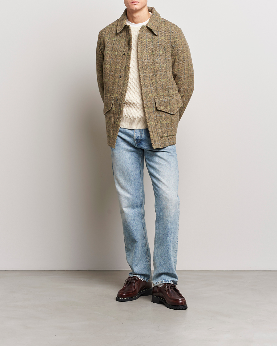 Heren | Jassen | Aspesi | Tweed Hunting Jacket Green Check