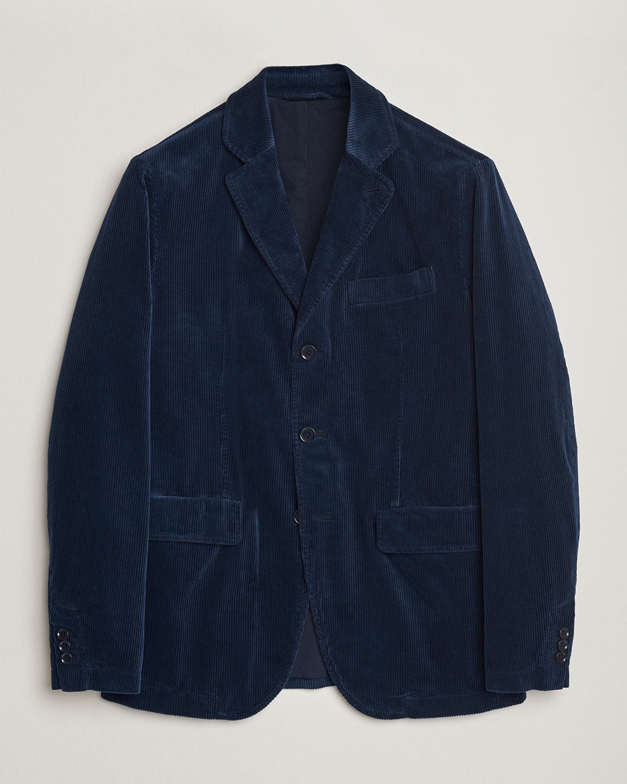 Heren | Blazers | Aspesi | Corduroy Blazer Navy
