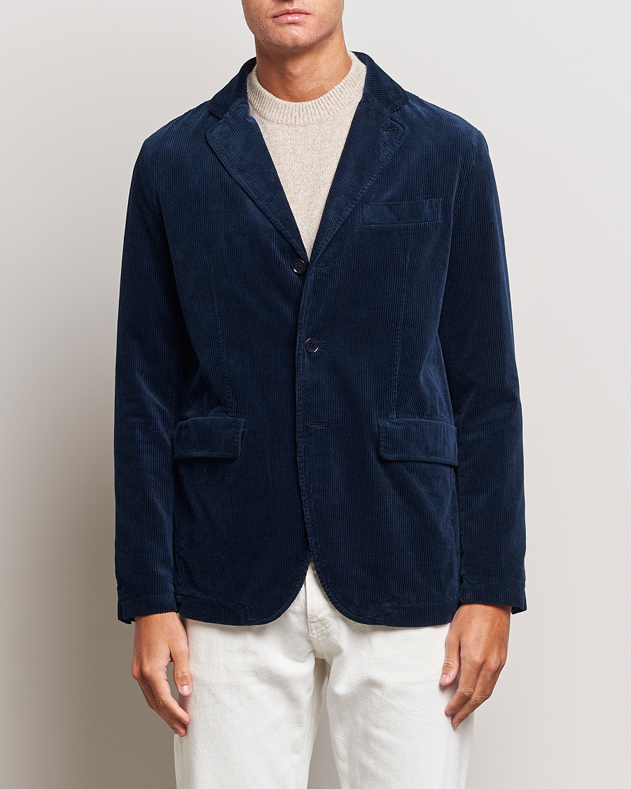 Heren | Blazers | Aspesi | Corduroy Blazer Navy