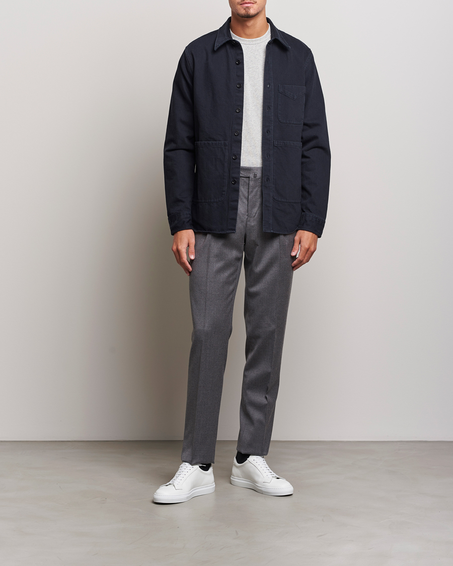 Heren | Overhemden | Aspesi | Cotton Utility Shirt Navy