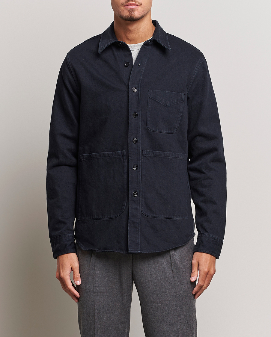 Heren | Overhemden | Aspesi | Cotton Utility Shirt Navy