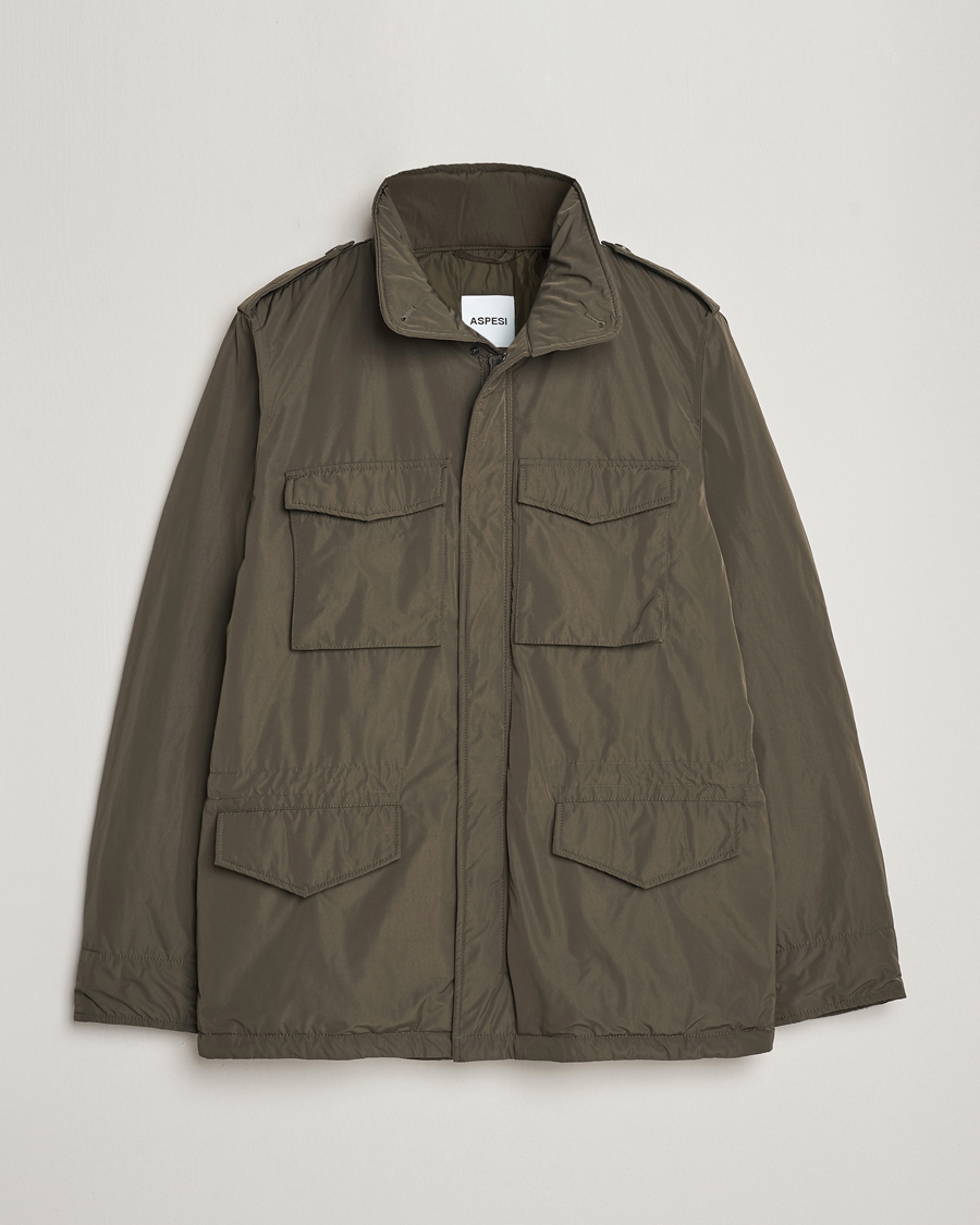 Heren | Jassen | Aspesi | Minifield Nylon Field Jacket Dark Military