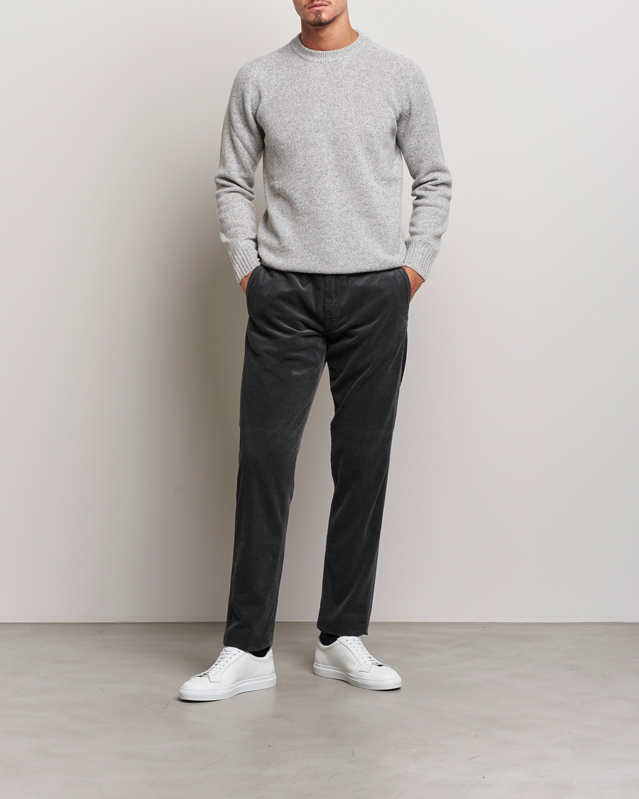 Heren | Broeken | Aspesi | Drawstring Corduroy Trousers Charcoal