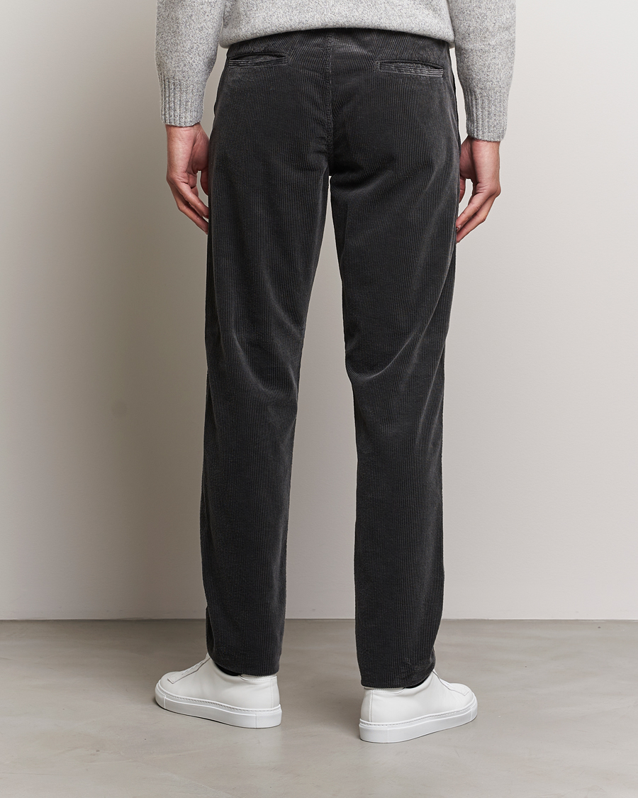 Heren | Broeken | Aspesi | Drawstring Corduroy Trousers Charcoal