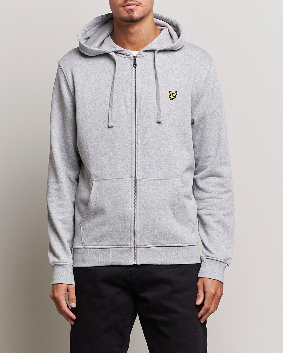 Heren |  | Lyle & Scott | Full Zip Hoodie Light Grey