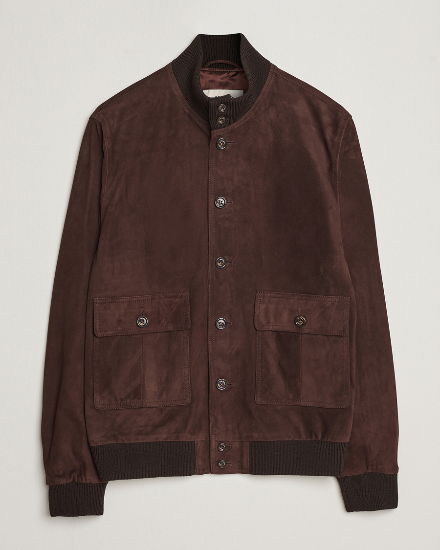 Heren | Jassen | Valstar | Valstarino Suede Jacket Dark Brown