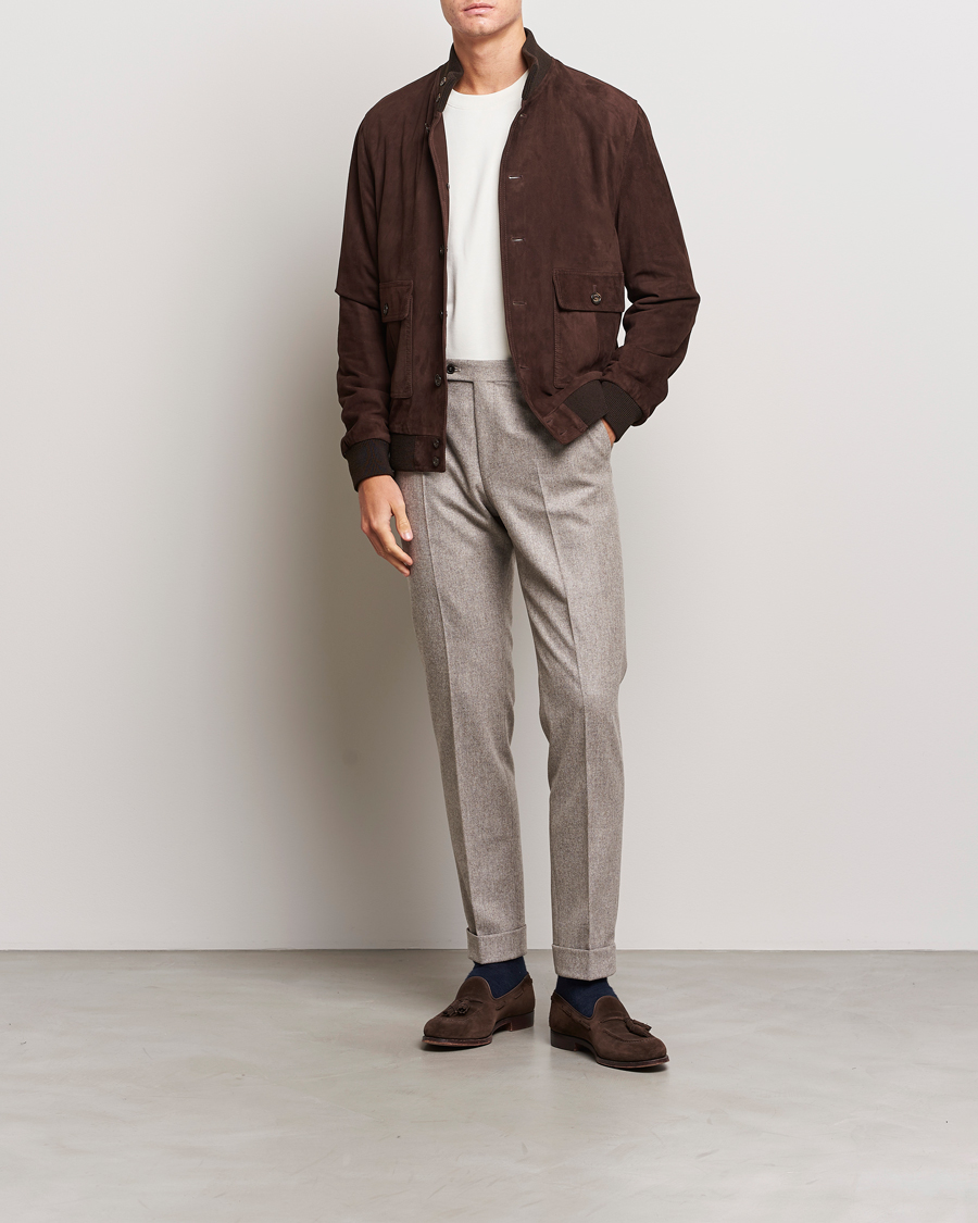 Heren | Jassen | Valstar | Valstarino Suede Jacket Dark Brown