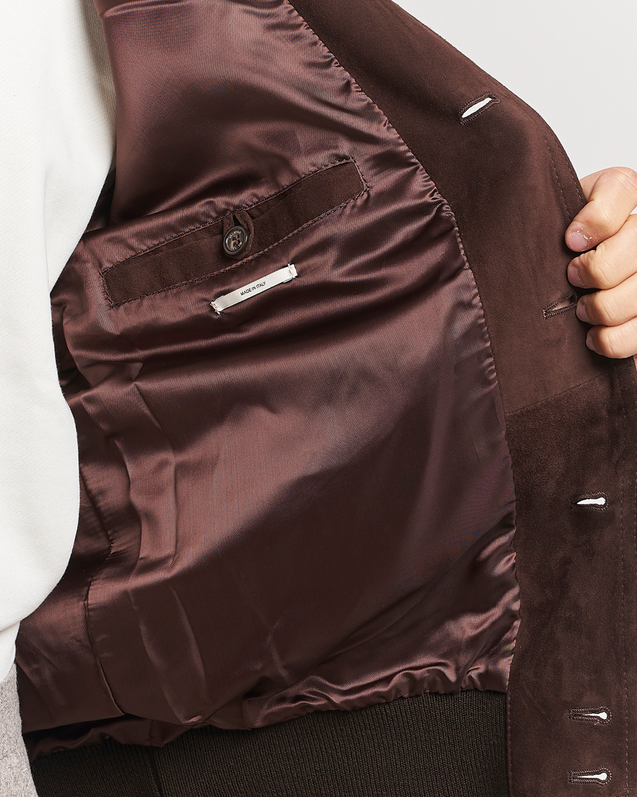 Heren | Jassen | Valstar | Valstarino Suede Jacket Dark Brown