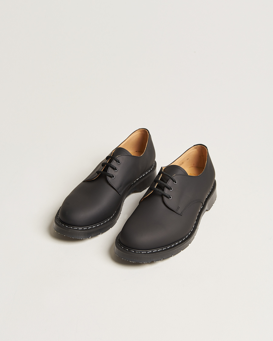 Heren | Derby schoenen | Solovair | 3 Eye Gibson Shoe Black Greasy