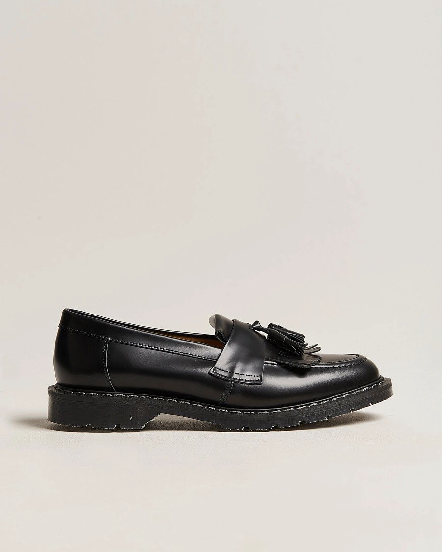Heren | Handgemaakte schoenen | Solovair | Tassel Loafer Black Shine