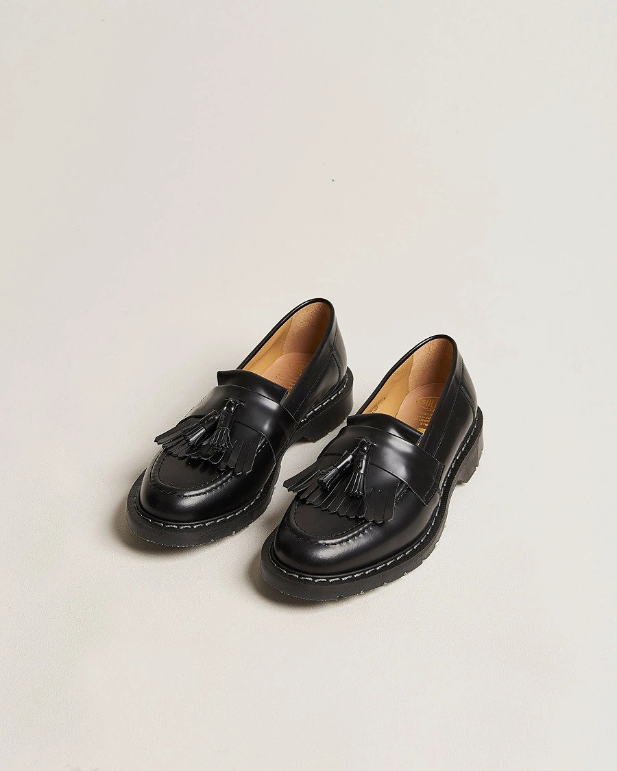 Heren | Best of British | Solovair | Tassel Loafer Black Shine