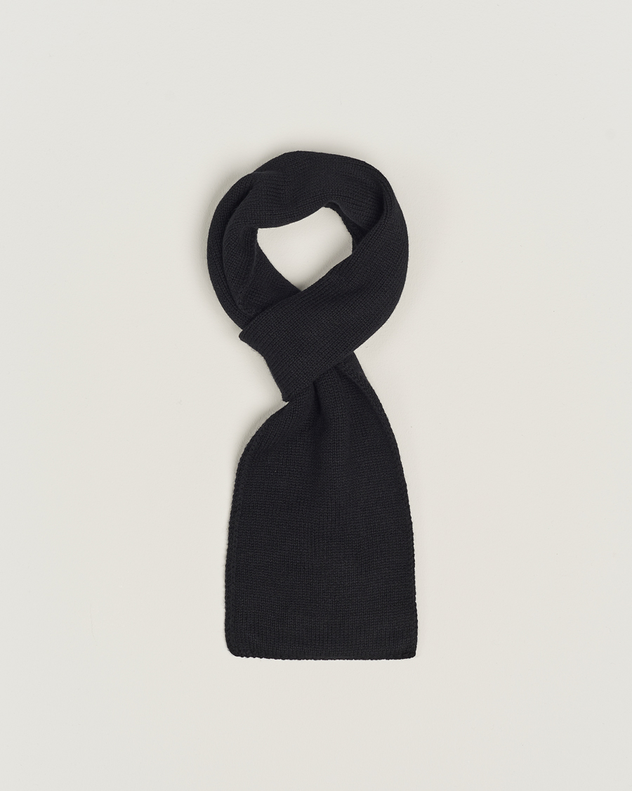Heren | Piacenza Cashmere Short Loop Cashmere Scarf Black | Piacenza Cashmere | Short Loop Cashmere Scarf Black