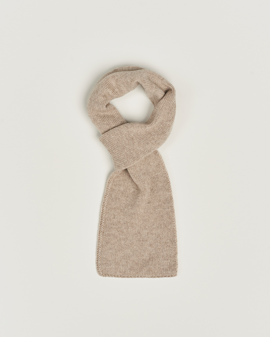 Heren | Piacenza Cashmere Short Loop Cashmere Scarf Light Beige | Piacenza Cashmere | Short Loop Cashmere Scarf Light Beige