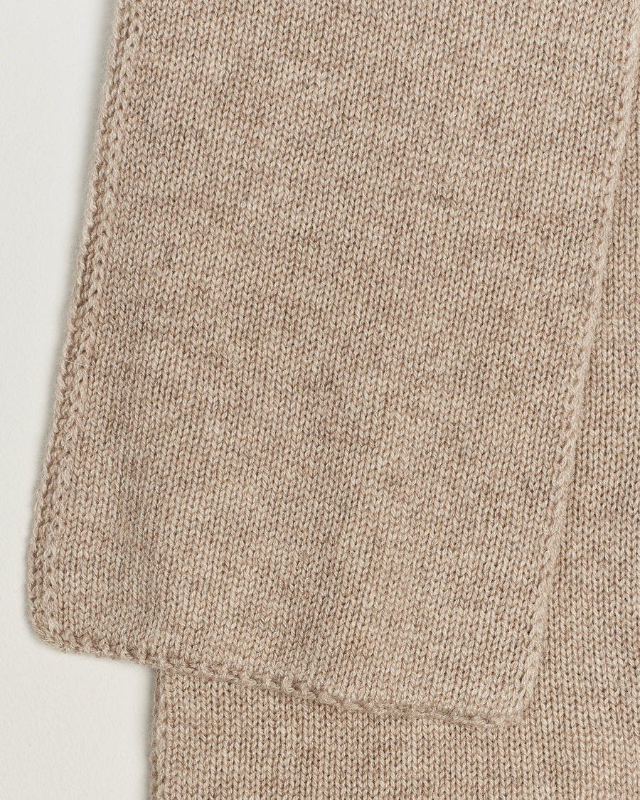 Heren |  | Piacenza Cashmere | Short Loop Cashmere Scarf Light Beige