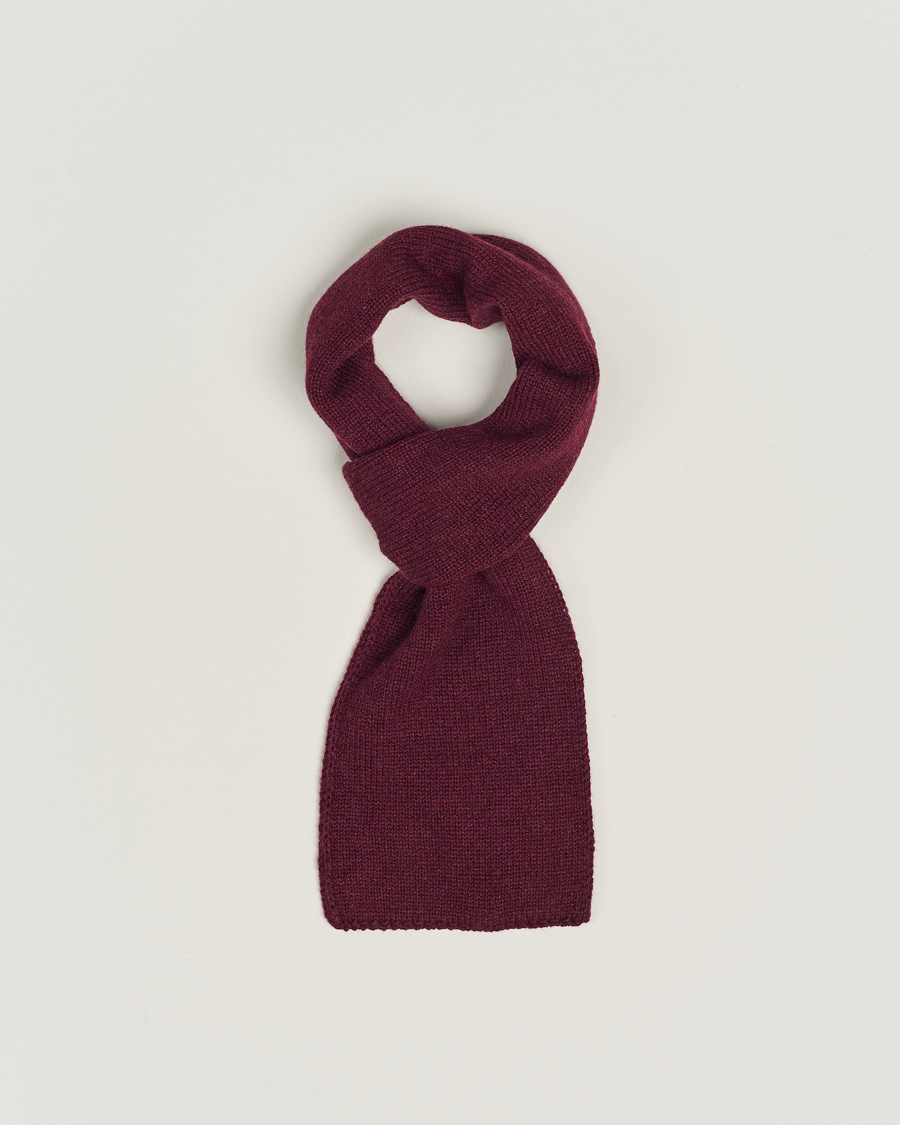 Heren | Piacenza Cashmere Short Loop Cashmere Scarf Burgundy | Piacenza Cashmere | Short Loop Cashmere Scarf Burgundy