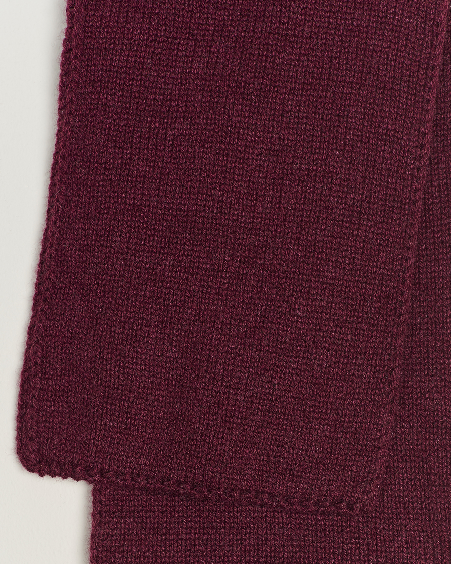 Heren |  | Piacenza Cashmere | Short Loop Cashmere Scarf Burgundy