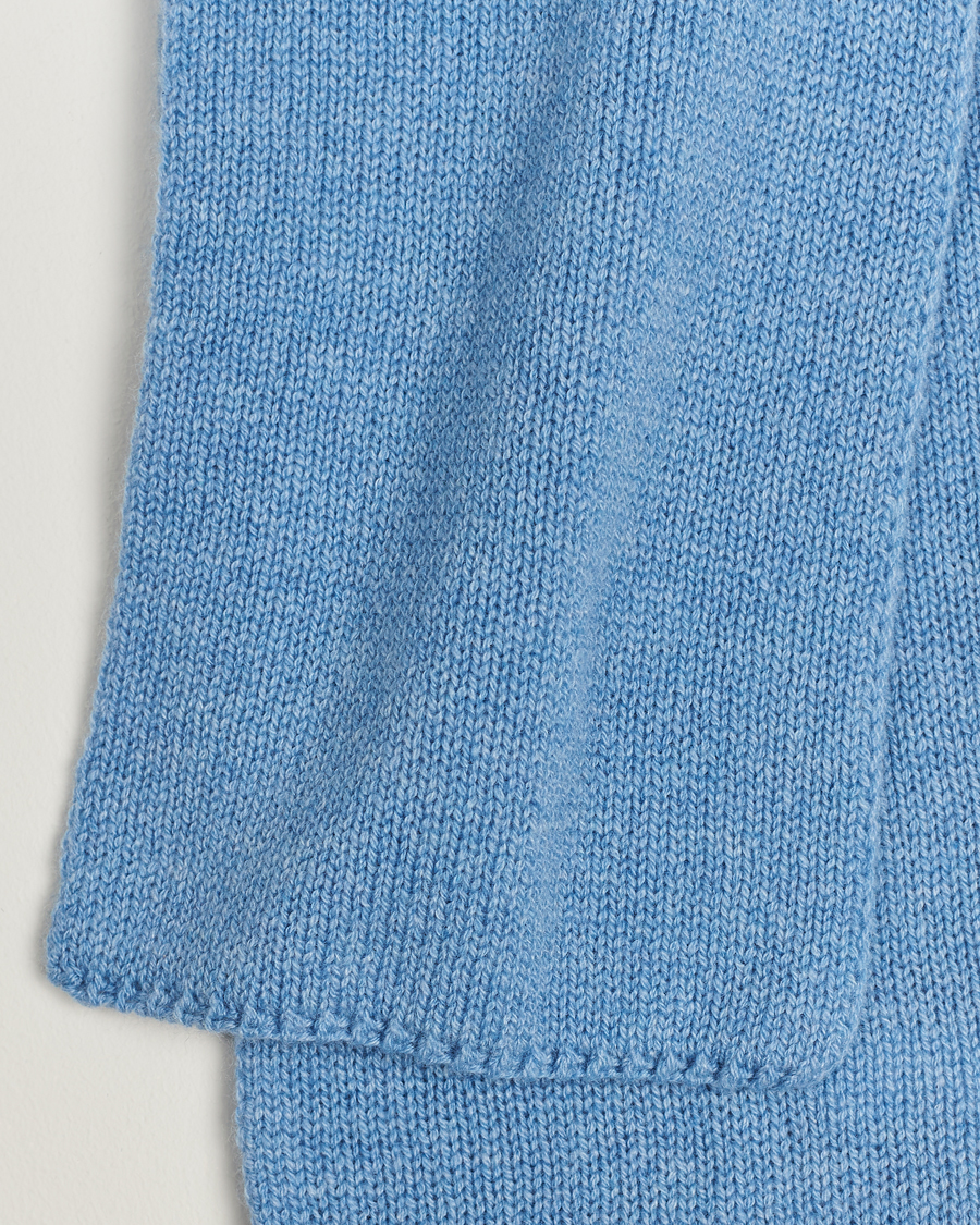 Heren |  | Piacenza Cashmere | Short Loop Cashmere Scarf Light Blue