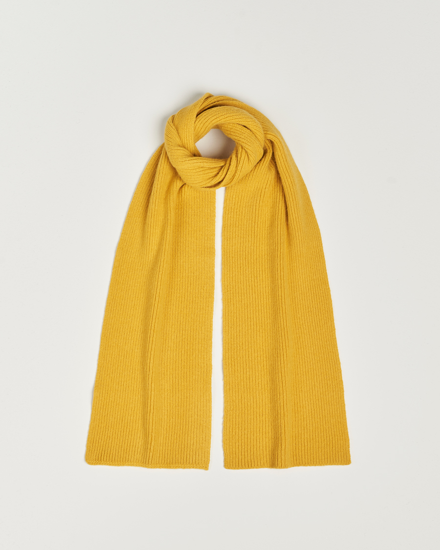 Heren | Sjaals | Le Bonnet | Lambswool/Caregora Scarf Mustard