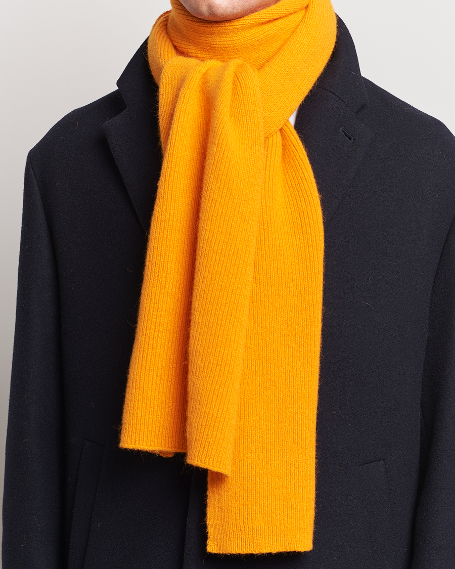 Heren |  | Le Bonnet | Lambswool/Caregora Scarf Orange Peel