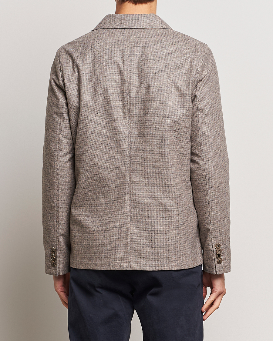 Heren | Overhemden | Eton | Wool/Cashmere Checked Overshirt Brown