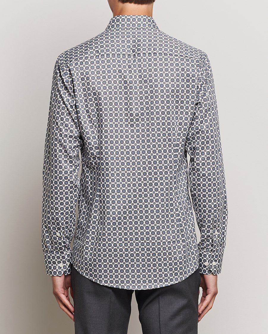 Heren | Overhemden | Eton | Slim Fit Signature Twill Printed Shirt Brown