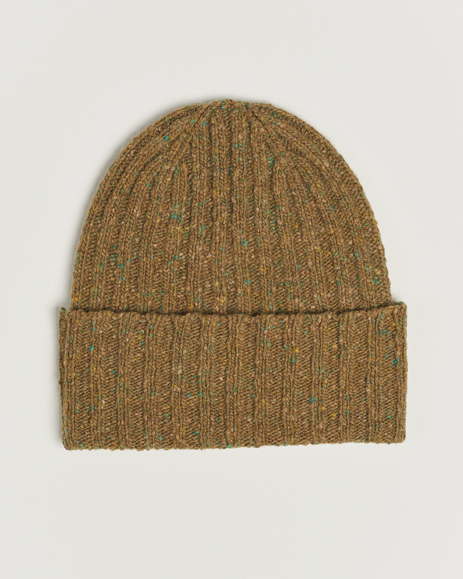 Heren | Eton Wool Blend Donegal Beanie Green | Eton | Wool Blend Donegal Beanie Green