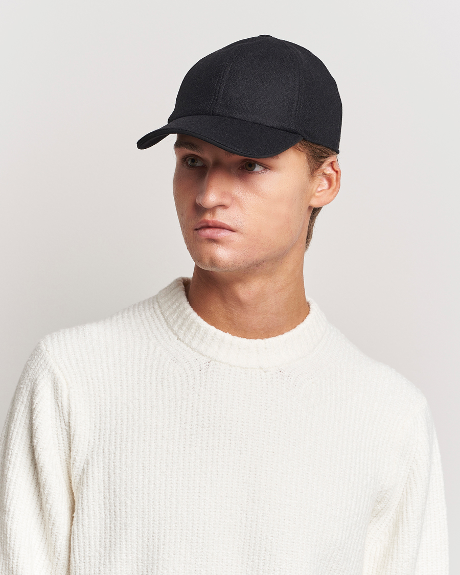 Heren |  | Eton | Wool Baseball Cap Black