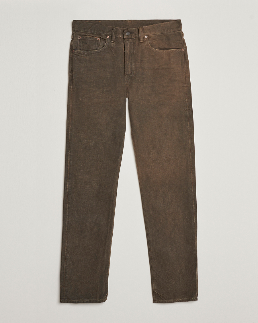 Heren | Jeans | RRL | Slim Fit 5-Pocket Denim Distressed Brown