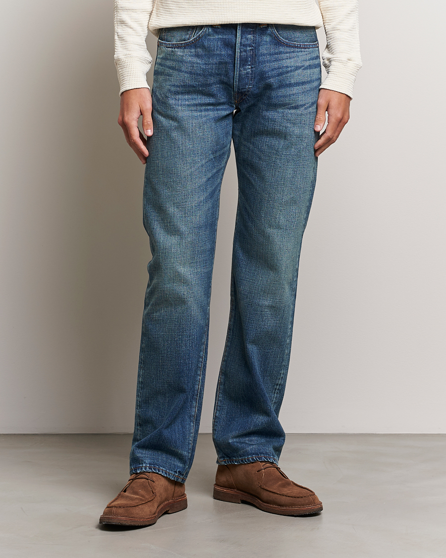 Heren | Jeans | RRL | Straight Fit 5-Pocket Denim Once Washed