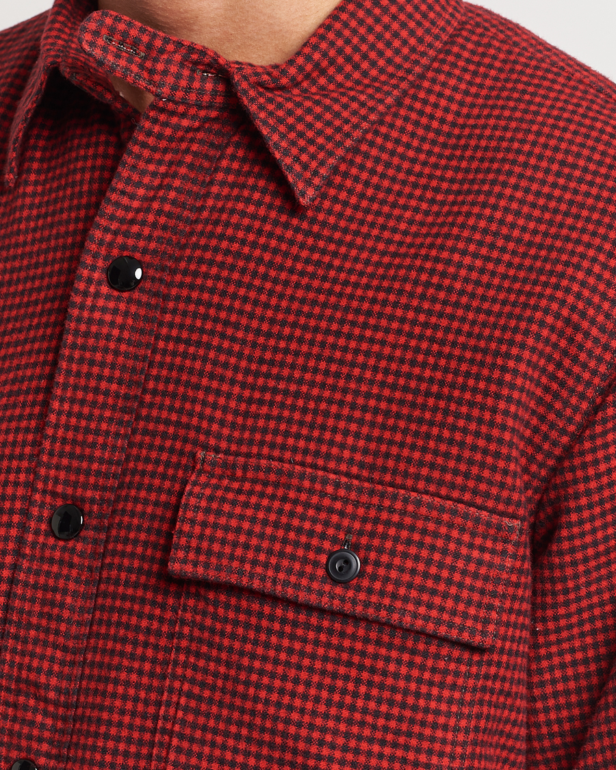 Heren | Jassen | RRL | Vermont Shearling Lined Shirt Jacket Red/Black