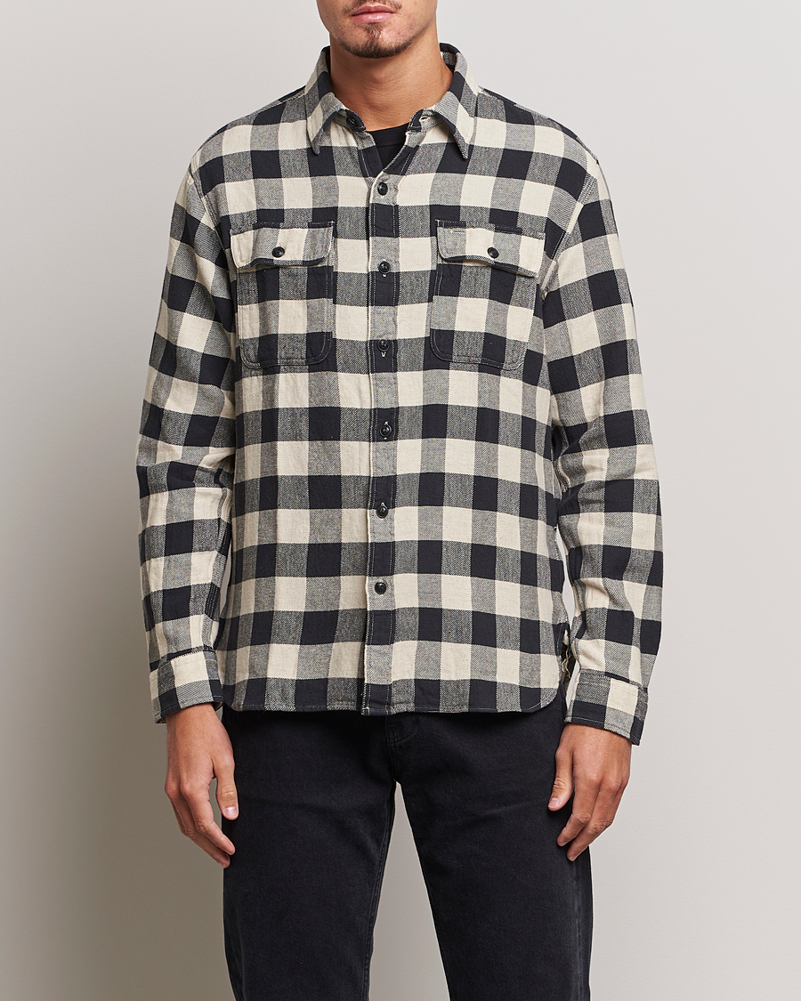 Heren | Overhemden | RRL | Matlock Plaid Overshirt Black/Cream